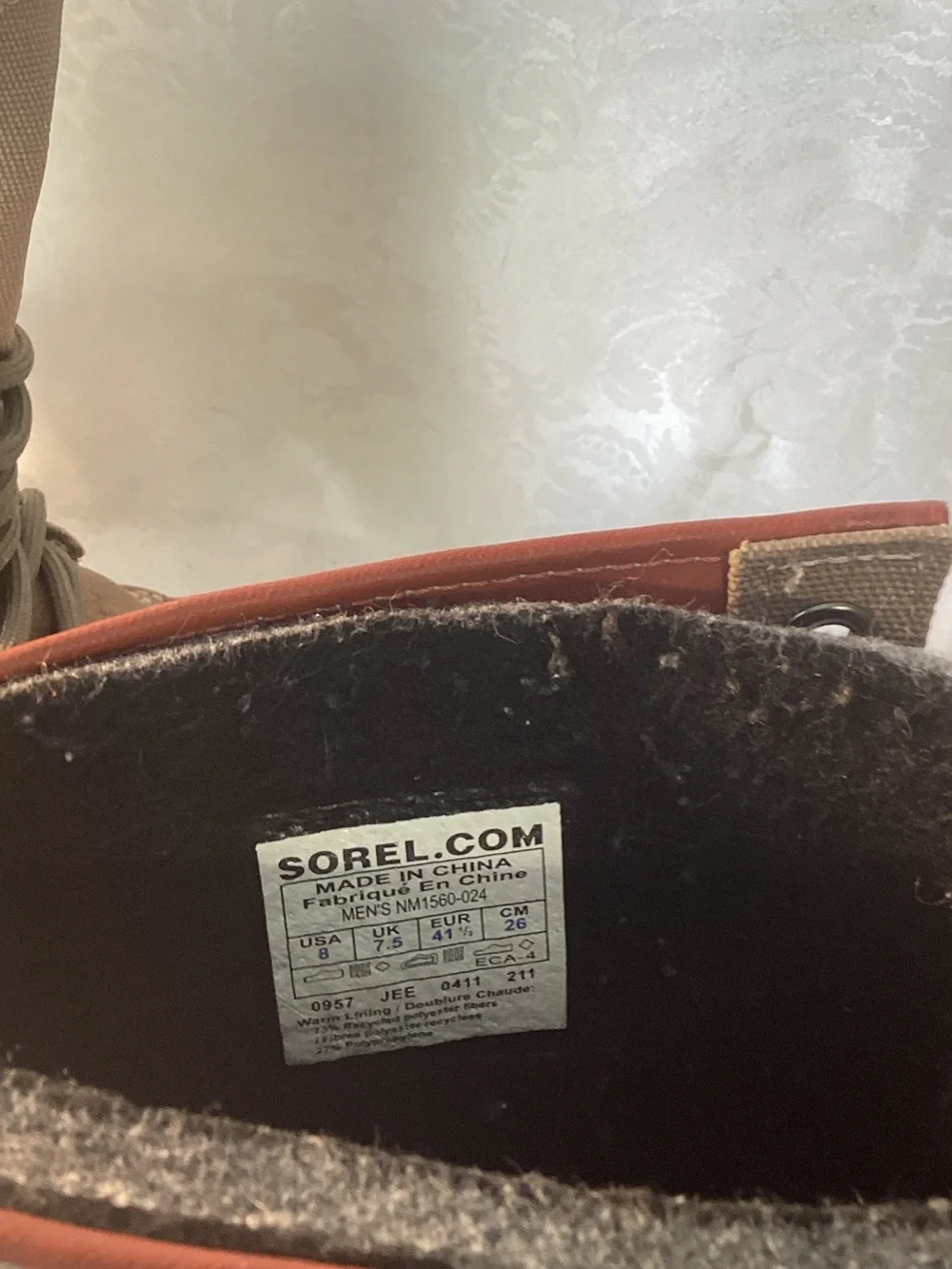 Sorel Men's Olive, Brown and Red Lace-Up Waterproof Duck Boots